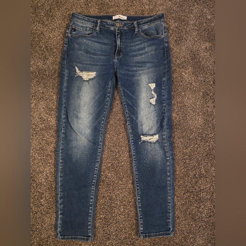 KanCan Stylish Blue Distressed Women Jeans